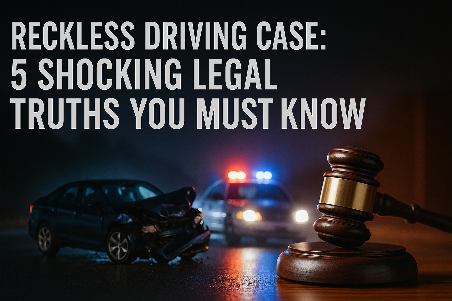 Reckless Driving Case, SUV crash with police and court theme