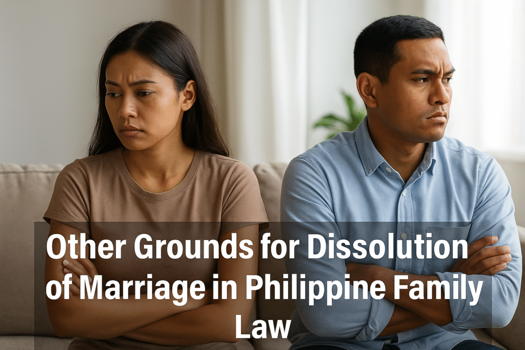 Other Grounds for Dissolution of Marriage in Philippine Family Law.
