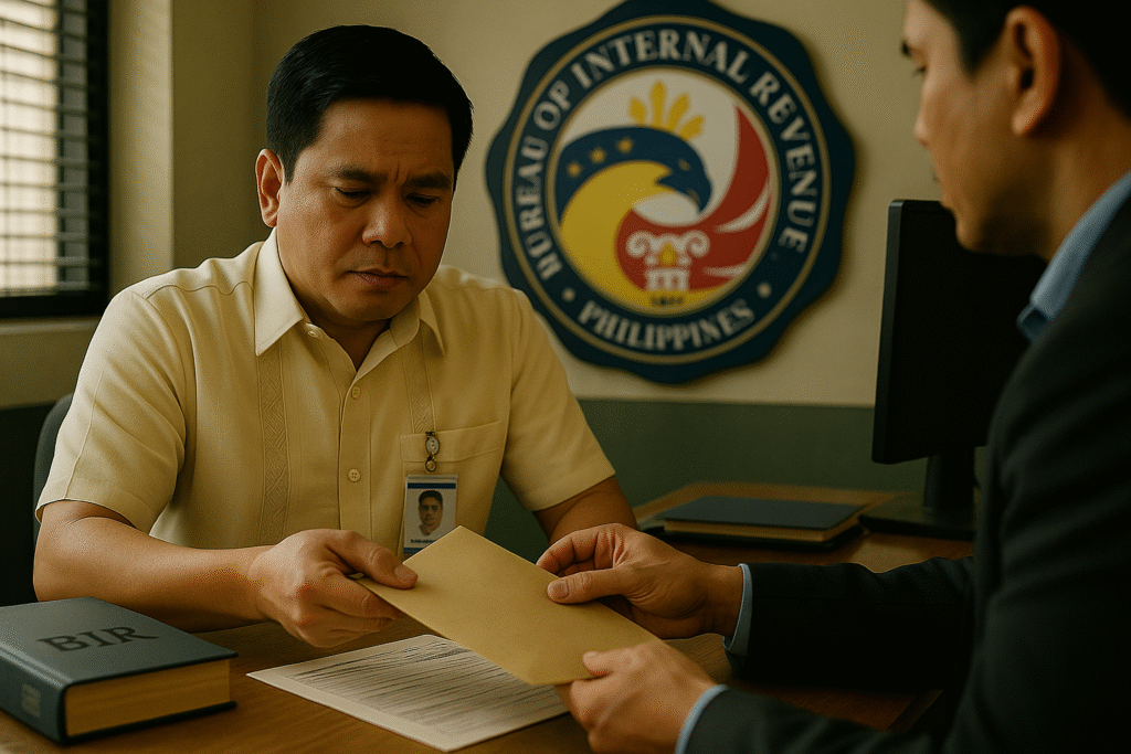 Corruption in Philippine tax law and BIR compliance.