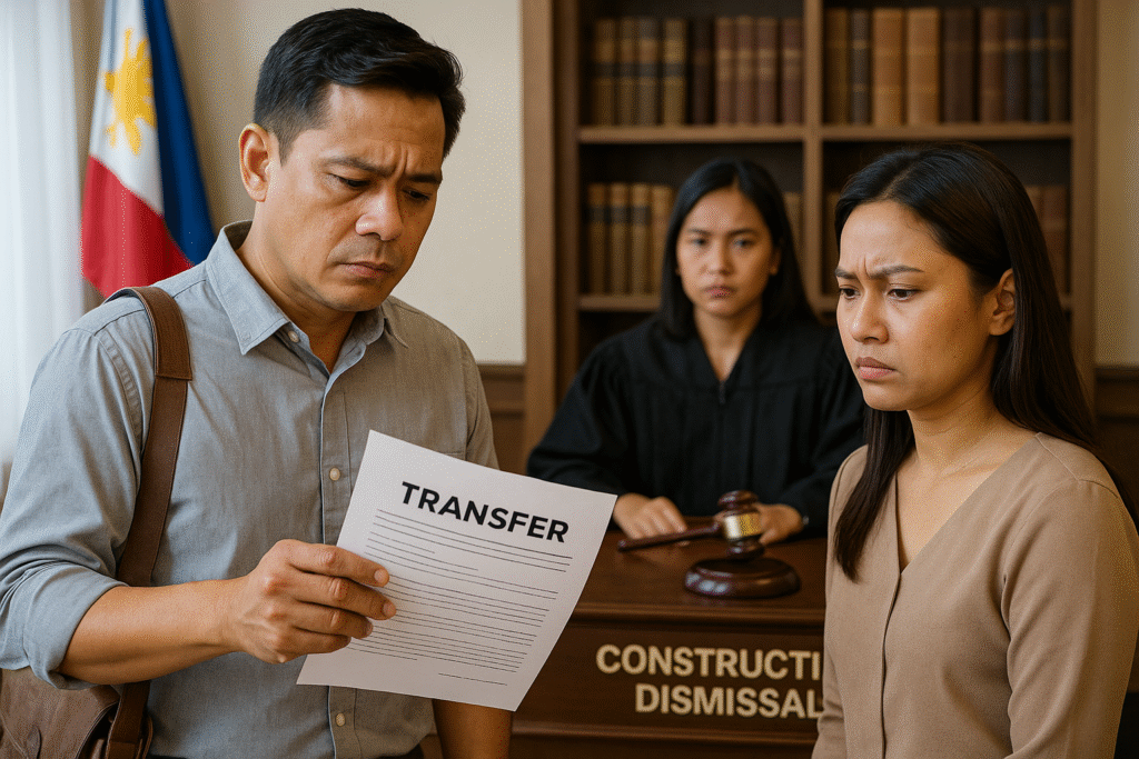 constructive dismissal case involving employee transfer